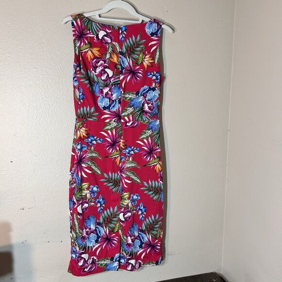 George Dress European Designer Hawaiian Tropical Vacation Mod Mini Preppy US 8 - Picture 7 of 9